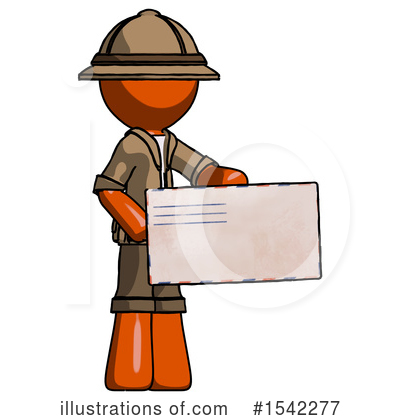 Royalty-Free (RF) Orange Design Mascot Clipart Illustration by Leo Blanchette - Stock Sample #1542277