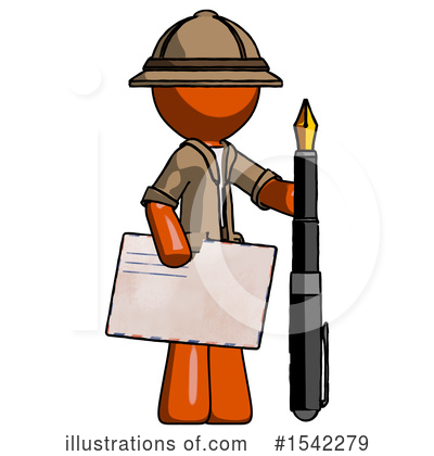 Royalty-Free (RF) Orange Design Mascot Clipart Illustration by Leo Blanchette - Stock Sample #1542279
