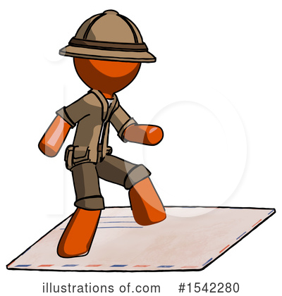 Royalty-Free (RF) Orange Design Mascot Clipart Illustration by Leo Blanchette - Stock Sample #1542280