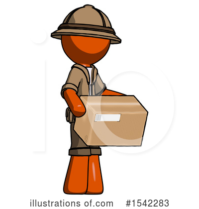 Royalty-Free (RF) Orange Design Mascot Clipart Illustration by Leo Blanchette - Stock Sample #1542283