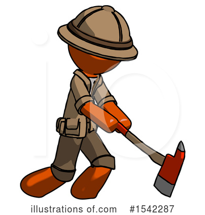 Royalty-Free (RF) Orange Design Mascot Clipart Illustration by Leo Blanchette - Stock Sample #1542287