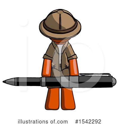 Royalty-Free (RF) Orange Design Mascot Clipart Illustration by Leo Blanchette - Stock Sample #1542292