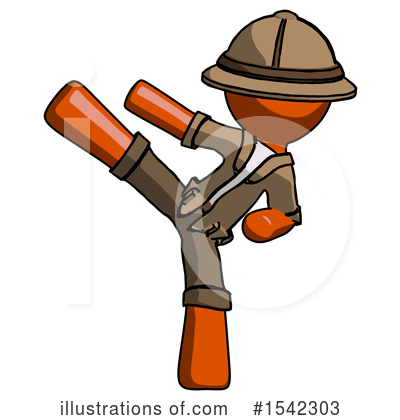 Royalty-Free (RF) Orange Design Mascot Clipart Illustration by Leo Blanchette - Stock Sample #1542303