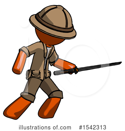 Royalty-Free (RF) Orange Design Mascot Clipart Illustration by Leo Blanchette - Stock Sample #1542313