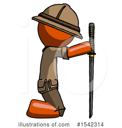 Royalty-Free (RF) Orange Design Mascot Clipart Illustration by Leo Blanchette - Stock Sample #1542314