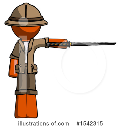 Royalty-Free (RF) Orange Design Mascot Clipart Illustration by Leo Blanchette - Stock Sample #1542315