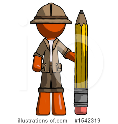 Royalty-Free (RF) Orange Design Mascot Clipart Illustration by Leo Blanchette - Stock Sample #1542319