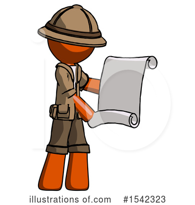 Royalty-Free (RF) Orange Design Mascot Clipart Illustration by Leo Blanchette - Stock Sample #1542323