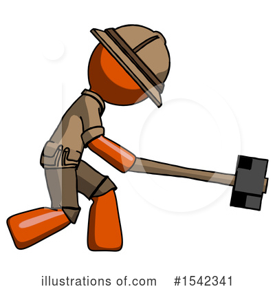 Royalty-Free (RF) Orange Design Mascot Clipart Illustration by Leo Blanchette - Stock Sample #1542341