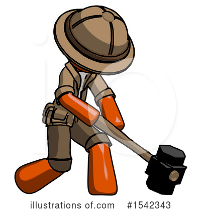 Royalty-Free (RF) Orange Design Mascot Clipart Illustration by Leo Blanchette - Stock Sample #1542343