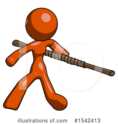Royalty-Free (RF) Orange Design Mascot Clipart Illustration by Leo Blanchette - Stock Sample #1542413