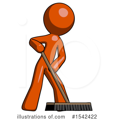 Royalty-Free (RF) Orange Design Mascot Clipart Illustration by Leo Blanchette - Stock Sample #1542422