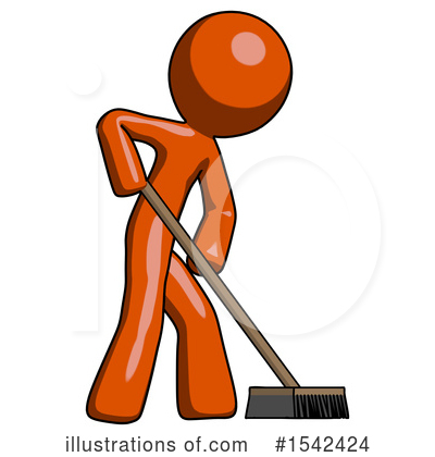 Royalty-Free (RF) Orange Design Mascot Clipart Illustration by Leo Blanchette - Stock Sample #1542424