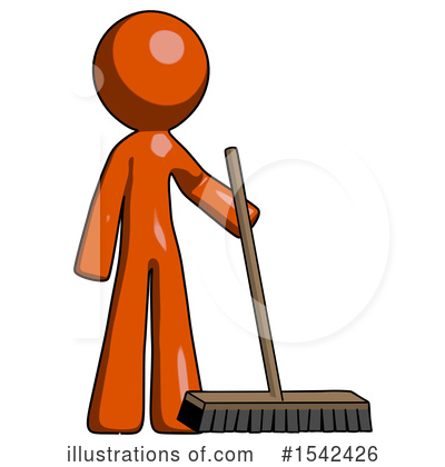 Royalty-Free (RF) Orange Design Mascot Clipart Illustration by Leo Blanchette - Stock Sample #1542426