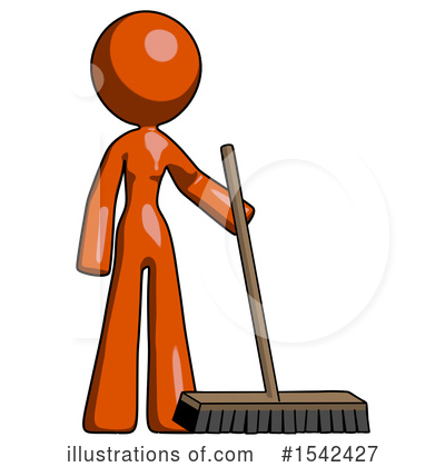 Royalty-Free (RF) Orange Design Mascot Clipart Illustration by Leo Blanchette - Stock Sample #1542427