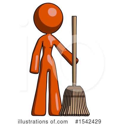 Royalty-Free (RF) Orange Design Mascot Clipart Illustration by Leo Blanchette - Stock Sample #1542429