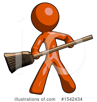 Royalty-Free (RF) Orange Design Mascot Clipart Illustration by Leo Blanchette - Stock Sample #1542434