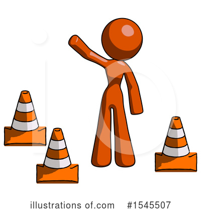Royalty-Free (RF) Orange Design Mascot Clipart Illustration by Leo Blanchette - Stock Sample #1545507