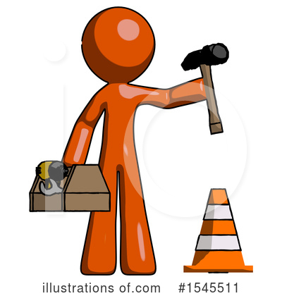 Royalty-Free (RF) Orange Design Mascot Clipart Illustration by Leo Blanchette - Stock Sample #1545511