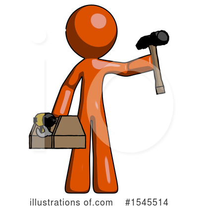 Royalty-Free (RF) Orange Design Mascot Clipart Illustration by Leo Blanchette - Stock Sample #1545514