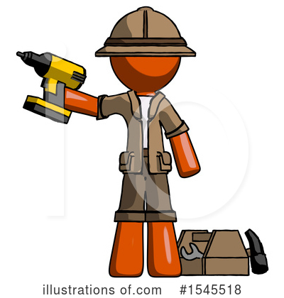 Royalty-Free (RF) Orange Design Mascot Clipart Illustration by Leo Blanchette - Stock Sample #1545518