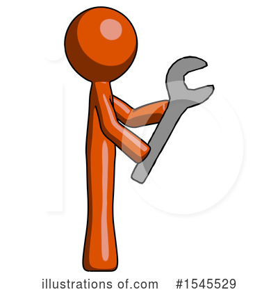 Royalty-Free (RF) Orange Design Mascot Clipart Illustration by Leo Blanchette - Stock Sample #1545529