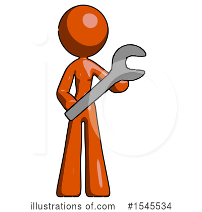 Royalty-Free (RF) Orange Design Mascot Clipart Illustration by Leo Blanchette - Stock Sample #1545534