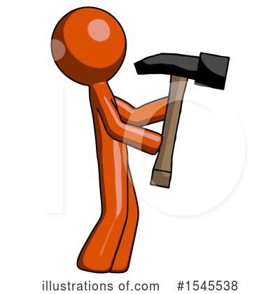 Royalty-Free (RF) Orange Design Mascot Clipart Illustration by Leo Blanchette - Stock Sample #1545538