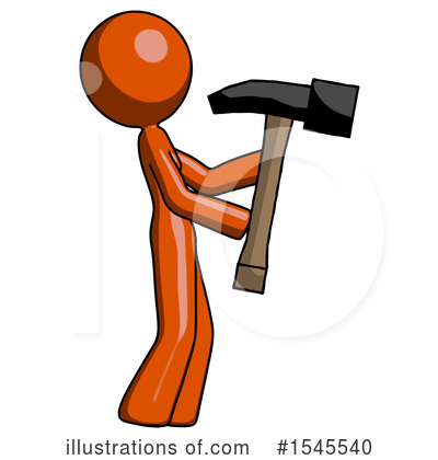 Royalty-Free (RF) Orange Design Mascot Clipart Illustration by Leo Blanchette - Stock Sample #1545540