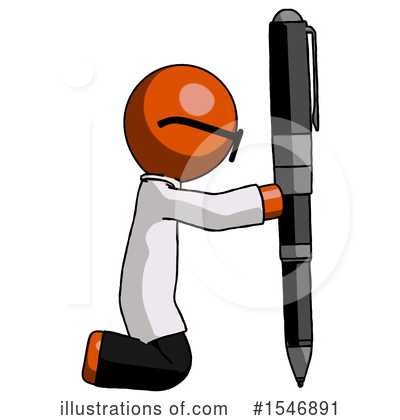 Royalty-Free (RF) Orange Design Mascot Clipart Illustration by Leo Blanchette - Stock Sample #1546891