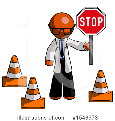 Royalty-Free (RF) Orange Design Mascot Clipart Illustration by Leo Blanchette - Stock Sample #1546973