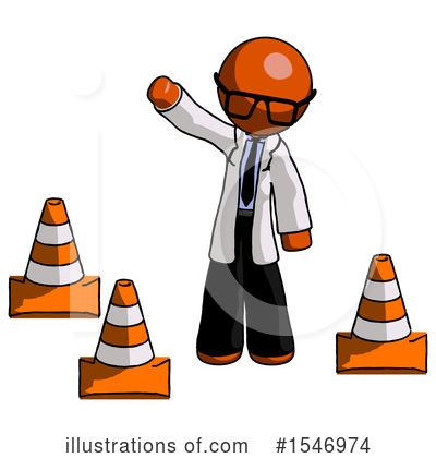 Royalty-Free (RF) Orange Design Mascot Clipart Illustration by Leo Blanchette - Stock Sample #1546974
