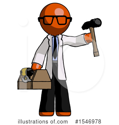 Royalty-Free (RF) Orange Design Mascot Clipart Illustration by Leo Blanchette - Stock Sample #1546978