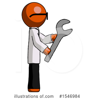 Royalty-Free (RF) Orange Design Mascot Clipart Illustration by Leo Blanchette - Stock Sample #1546984