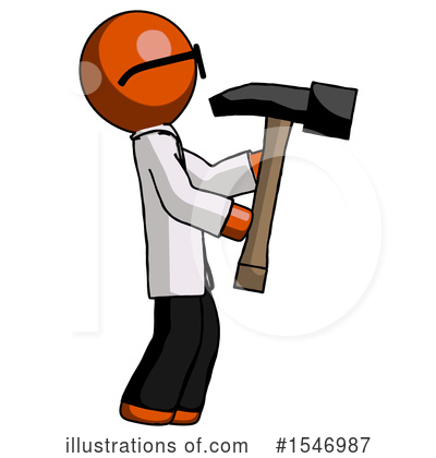 Royalty-Free (RF) Orange Design Mascot Clipart Illustration by Leo Blanchette - Stock Sample #1546987