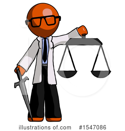 Royalty-Free (RF) Orange Design Mascot Clipart Illustration by Leo Blanchette - Stock Sample #1547086