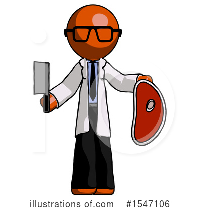 Royalty-Free (RF) Orange Design Mascot Clipart Illustration by Leo Blanchette - Stock Sample #1547106