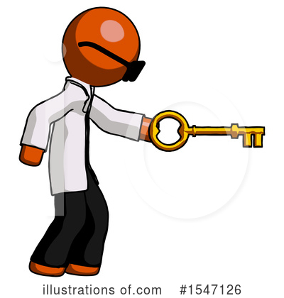 Royalty-Free (RF) Orange Design Mascot Clipart Illustration by Leo Blanchette - Stock Sample #1547126
