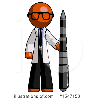 Royalty-Free (RF) Orange Design Mascot Clipart Illustration by Leo Blanchette - Stock Sample #1547158