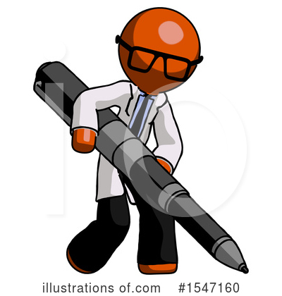 Royalty-Free (RF) Orange Design Mascot Clipart Illustration by Leo Blanchette - Stock Sample #1547160