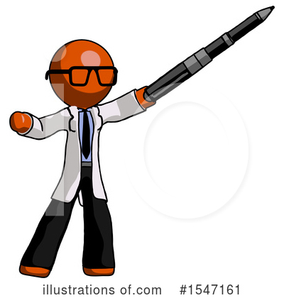 Royalty-Free (RF) Orange Design Mascot Clipart Illustration by Leo Blanchette - Stock Sample #1547161