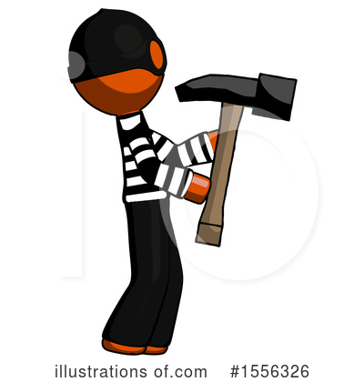 Royalty-Free (RF) Orange Design Mascot Clipart Illustration by Leo Blanchette - Stock Sample #1556326