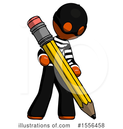 Royalty-Free (RF) Orange Design Mascot Clipart Illustration by Leo Blanchette - Stock Sample #1556458