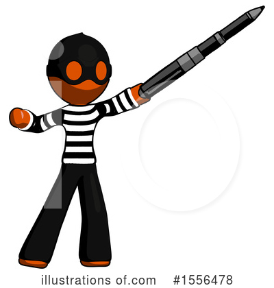 Royalty-Free (RF) Orange Design Mascot Clipart Illustration by Leo Blanchette - Stock Sample #1556478