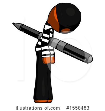 Royalty-Free (RF) Orange Design Mascot Clipart Illustration by Leo Blanchette - Stock Sample #1556483