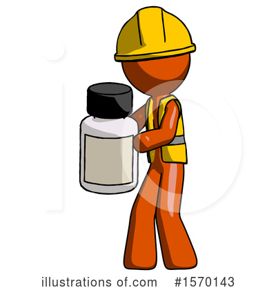 Royalty-Free (RF) Orange Design Mascot Clipart Illustration by Leo Blanchette - Stock Sample #1570143