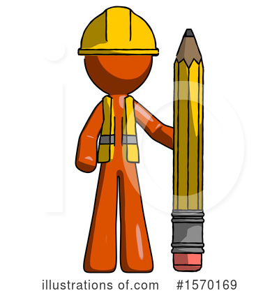 Royalty-Free (RF) Orange Design Mascot Clipart Illustration by Leo Blanchette - Stock Sample #1570169