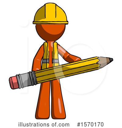 Royalty-Free (RF) Orange Design Mascot Clipart Illustration by Leo Blanchette - Stock Sample #1570170
