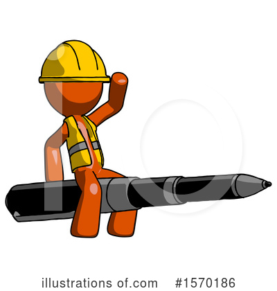 Royalty-Free (RF) Orange Design Mascot Clipart Illustration by Leo Blanchette - Stock Sample #1570186