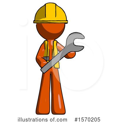 Royalty-Free (RF) Orange Design Mascot Clipart Illustration by Leo Blanchette - Stock Sample #1570205